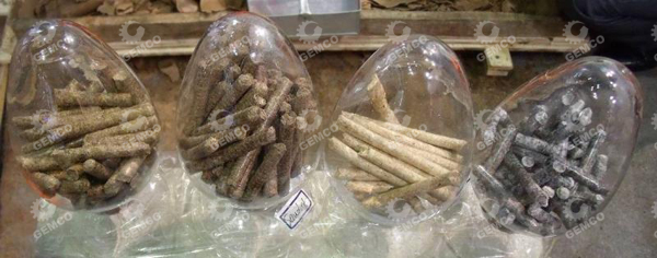 吉姆克秸秆饲料颗粒机压制的颗粒