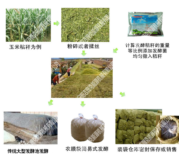 玉米秸秆青贮技术原理图 玉米秸秆青贮技术原理图