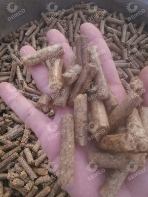300型动盘颗粒机压制的烟杆颗粒 300型动盘颗粒机压制的烟杆颗粒